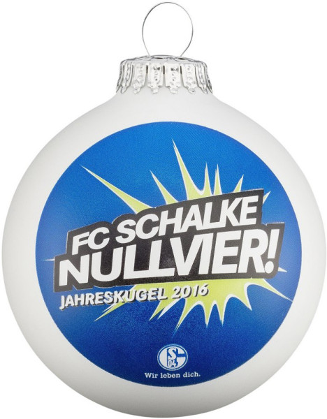 FC Schalke 04 S04 Weihnachts-Sammlerkugel 16 Fussball Blau