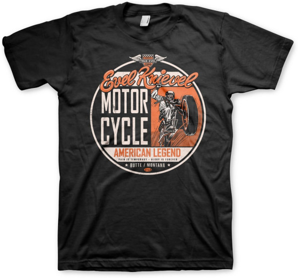 Evel Knievel American Legend T-Shirt Black