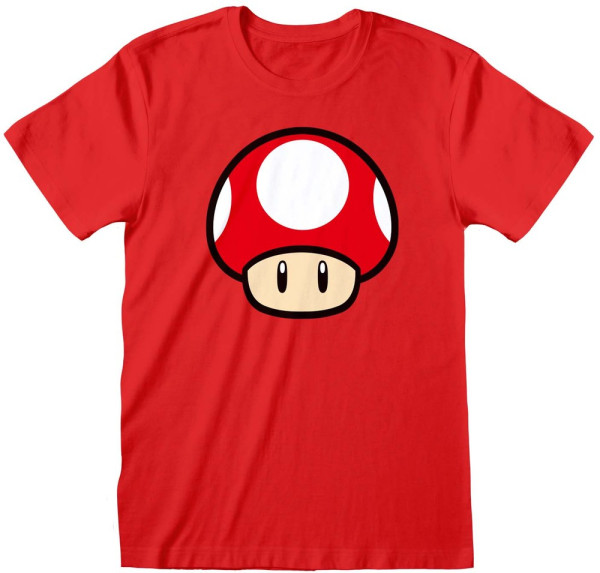 Nintendo Super Mario - Power Up Mushroom T-Shirt Red
