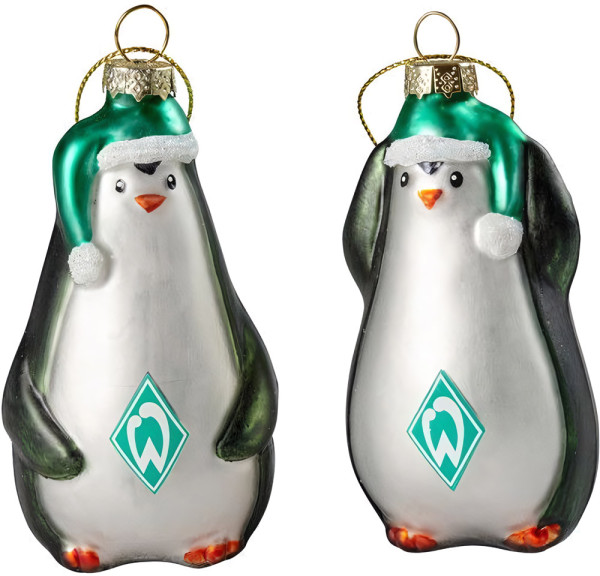 SV Werder Bremen Weihnachtskugeln Pinguin Fußball Grün/Weiß/Schwarz
