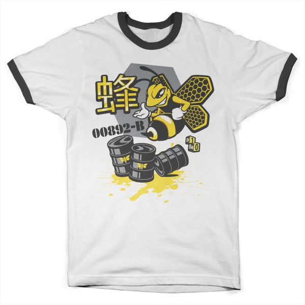 Breaking Bad Meth Bee 00892-B Ringer Tee White-Black