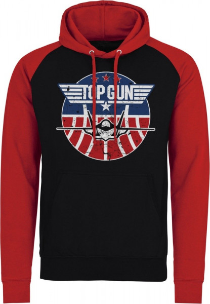 Top Gun Tomcat Baseball Hoodie Black-Red