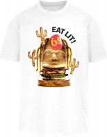 Mister Tee T-Shirt Eat Lit Oversize Tee White
