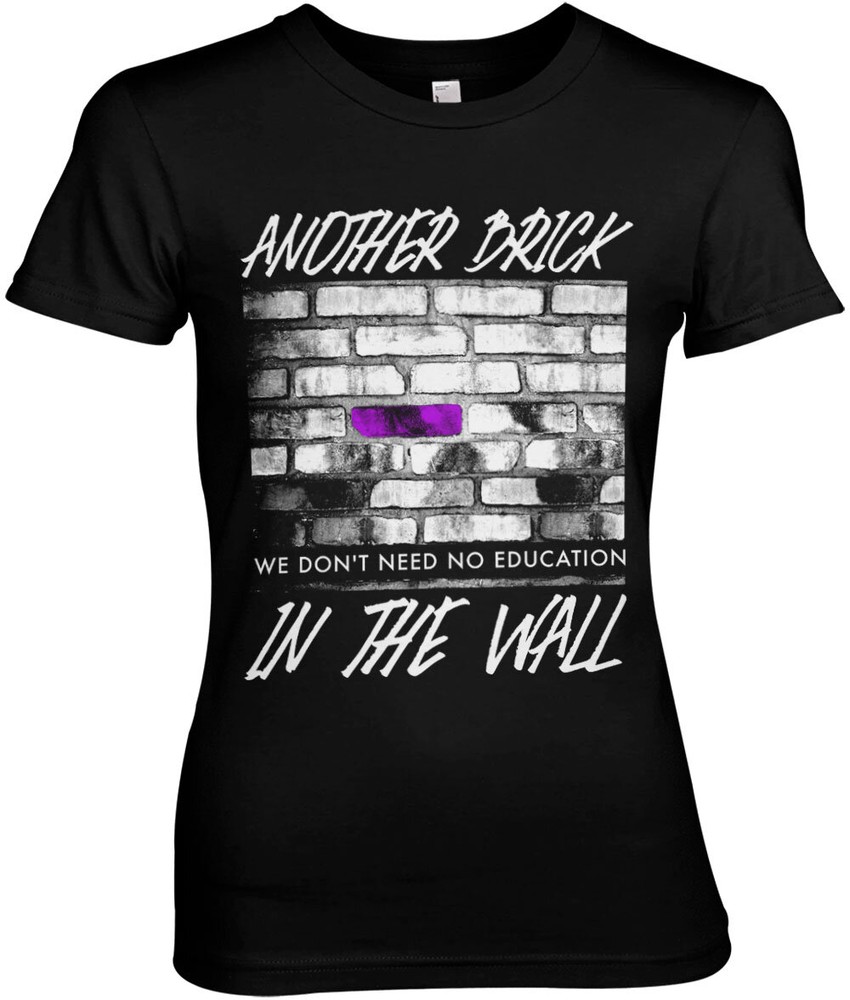 Pink Floyd Another Brick In The Wall Girly Tee Damen T-Shirt Schwarz - Damen
