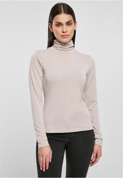 Urban Classics Damen Ladies Modal Turtleneck Longsleeve Warmgrey