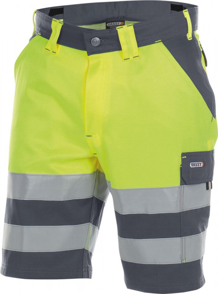 Dassy Warnschutz-Shorts Venna PESCO61 Zementgrau/Neongelb