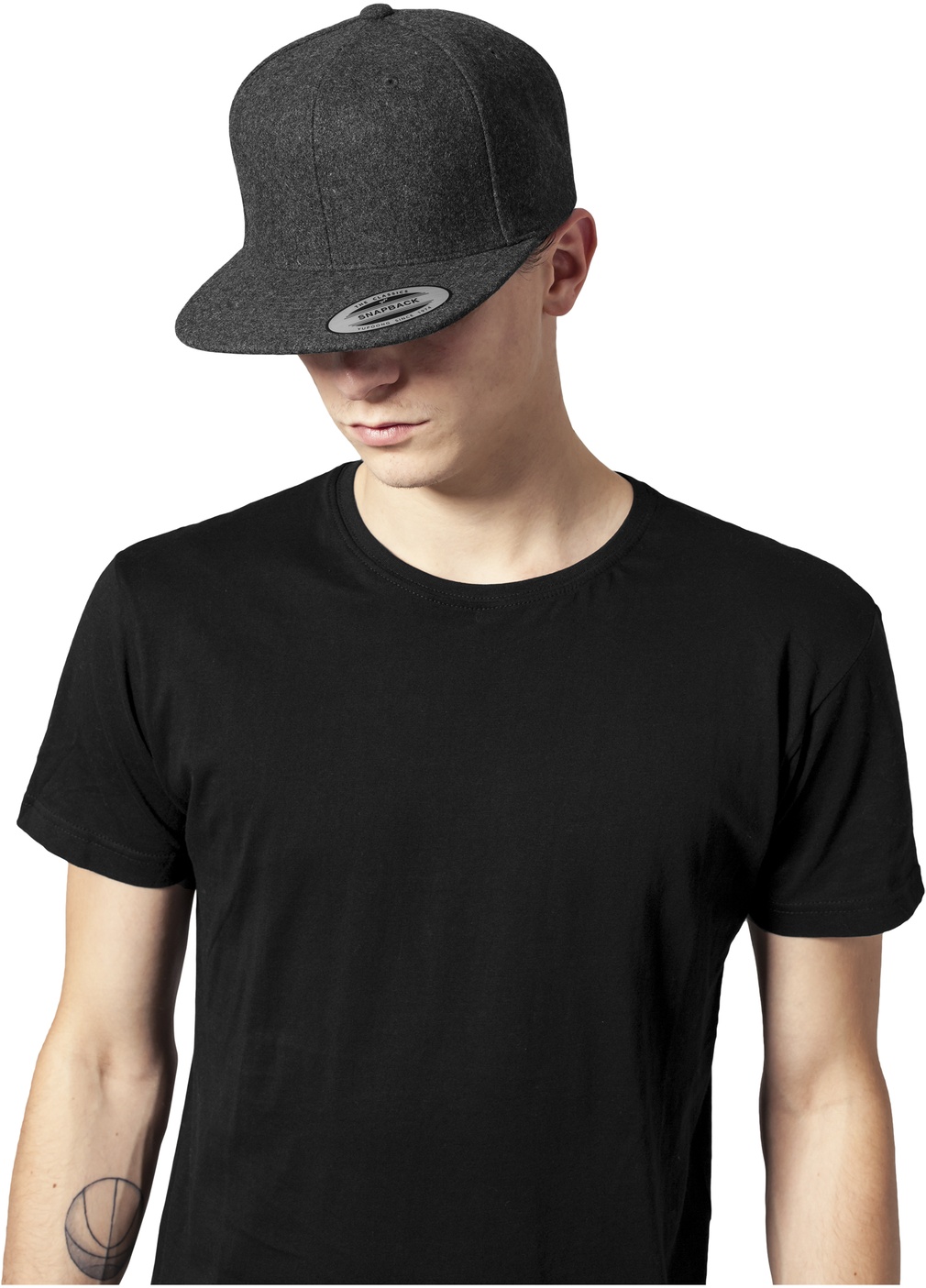 Flexfit Cap Melton Wool Snapback Darkgrey - Herren / Unisex