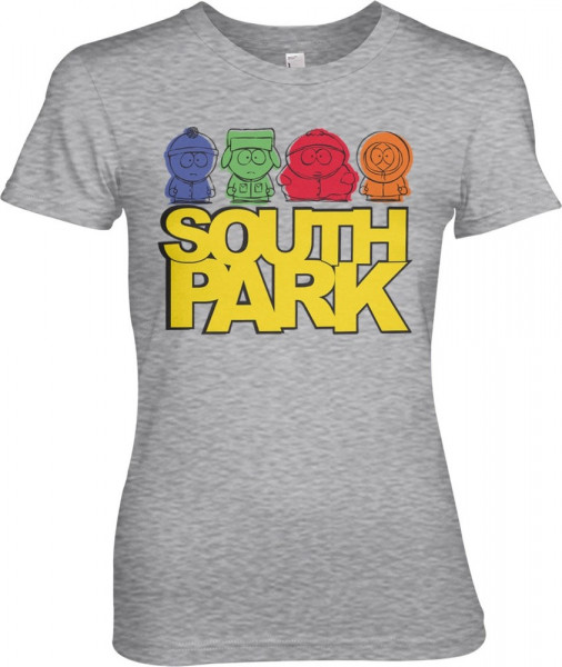 South Park Sketched Girly Tee Damen T-Shirt Heather-Grey