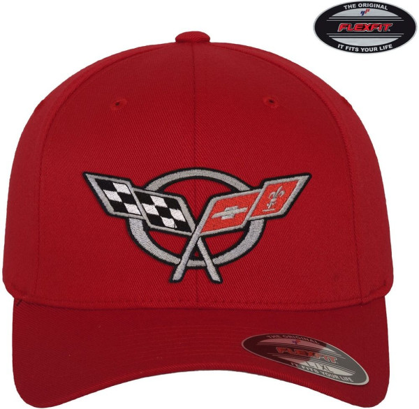 Corvette Cap C5 Flags Flexfit Cap GM-92-CORV9902-CB63