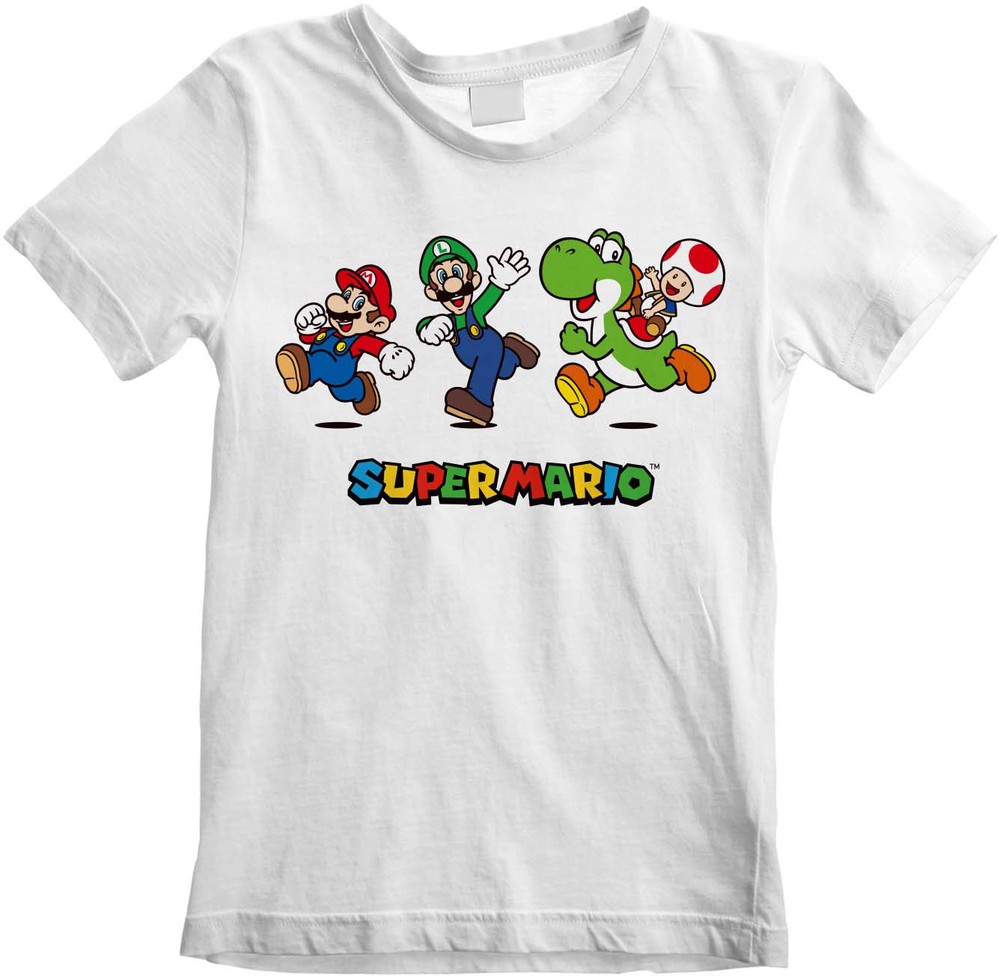 Nintendo Super Mario - Running Pose (Kids) Jungen Kinder T-Shirt Weiß - Herren / Unisex