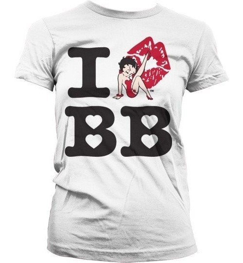 I Love Betty Boop Girly Tee Damen T-Shirt White