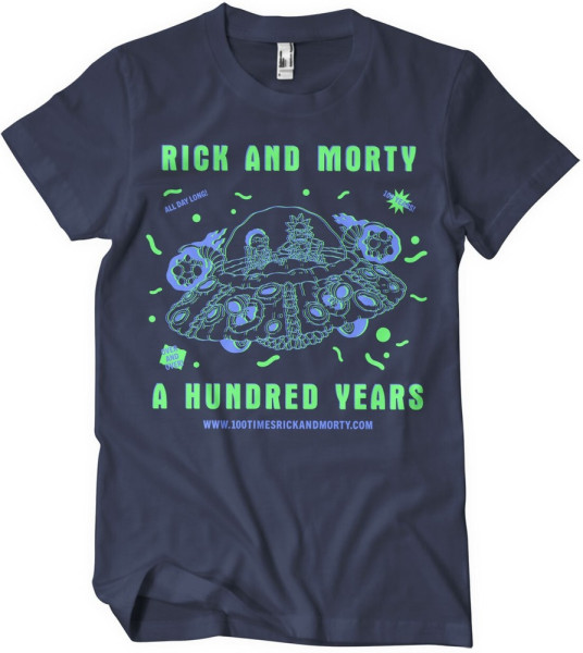 Rick And Morty A Hundred Years T-Shirt Navy