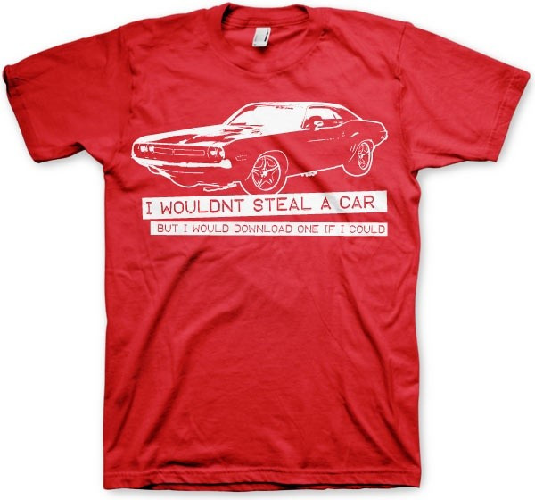 Hybris I Wouldn't Steal A Car Tee T-Shirt Red