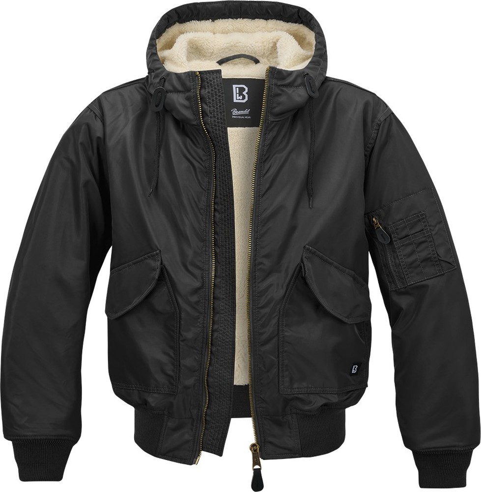 Brandit Herren Jacke CWU Jacke hooded Schwarz - Herren / Unisex