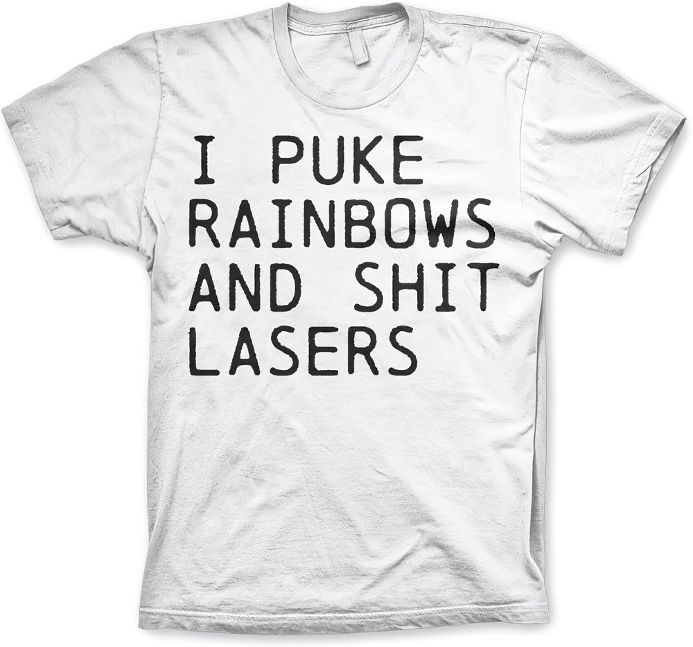Hybris I Puke Rainbows And Shit Rainbows T-Shirt Weiß - Herren / Unisex