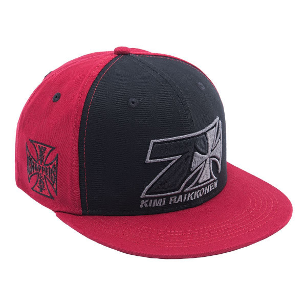 WCC West Coast Choppers Cap Kimi Raikkönen Cross 7 Snapback Flatbill Red/Black