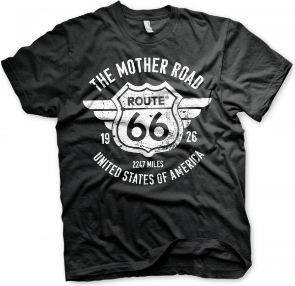 Route 66 The Mother Road T-Shirt Black