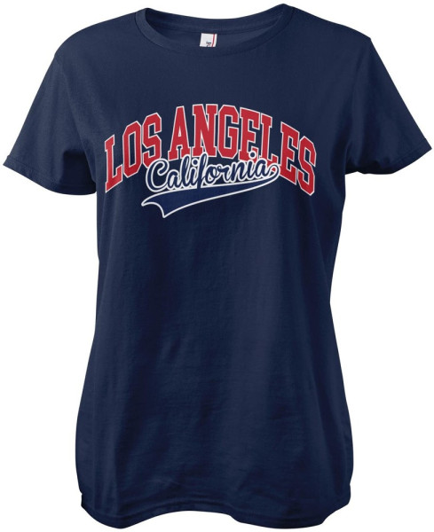 Hybris Los Angeles California Girly Tee Damen T-Shirt Navy