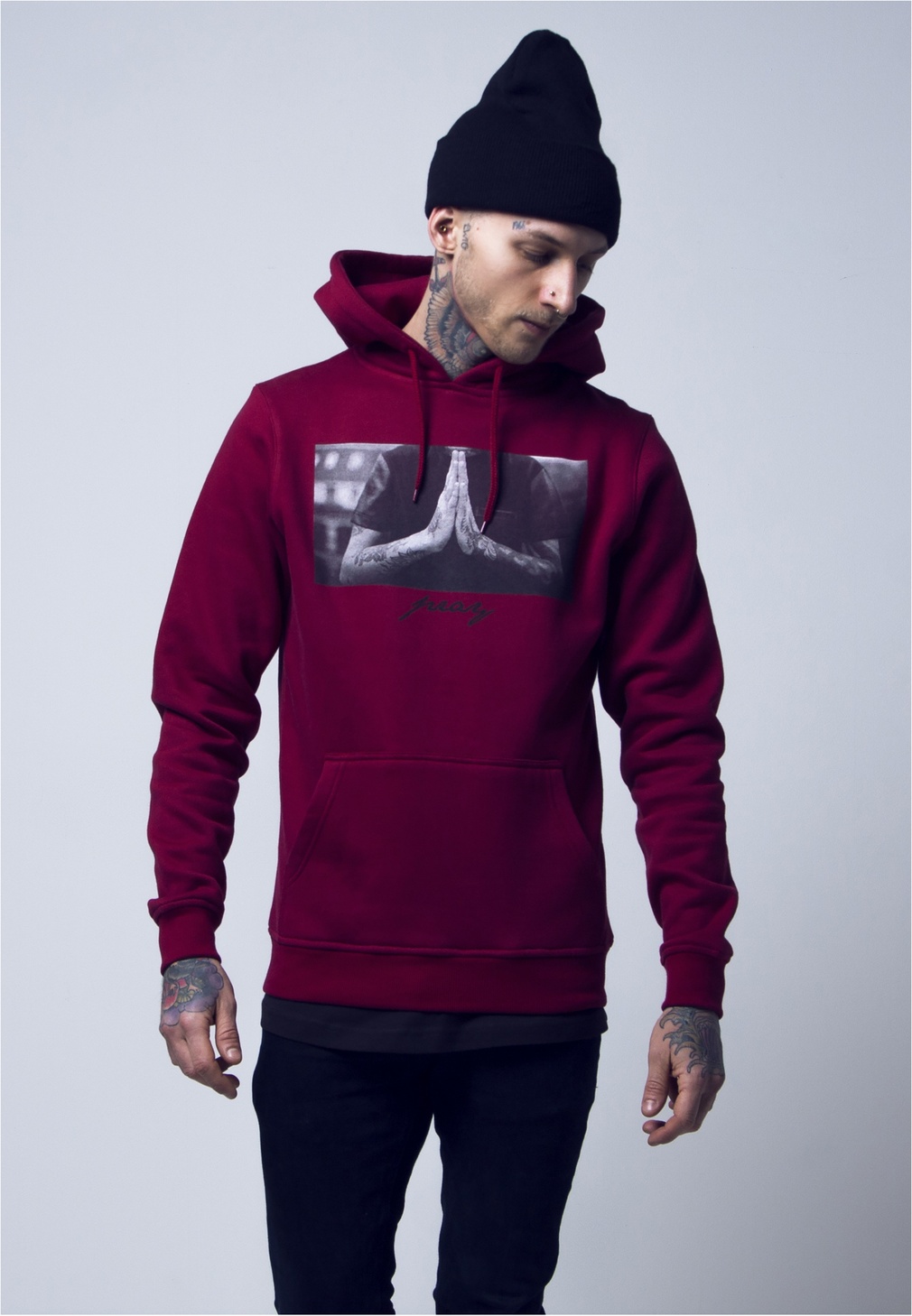 Mister Tee Hoodie Pray Hoody Ruby Hoodies / Sweatshirts Herren