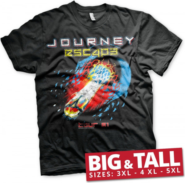 Journey Escape Tour -81 Big & Tall T-Shirt Black