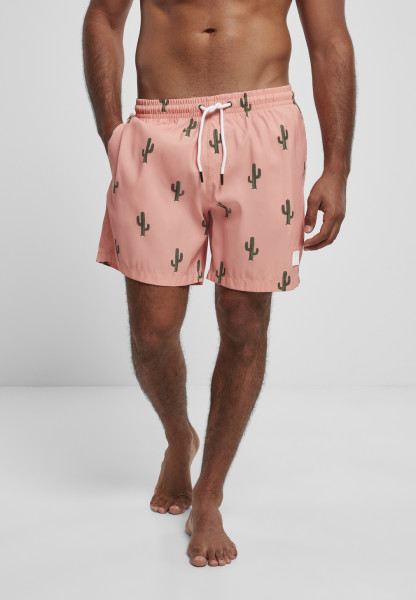 Urban Classics Swim Shorts Pattern Swim Shorts Cactus Aop