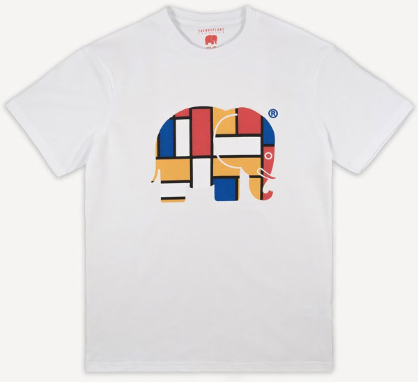 Trendsplant T-Shirt Abstract Organic Classic T-Shirt White