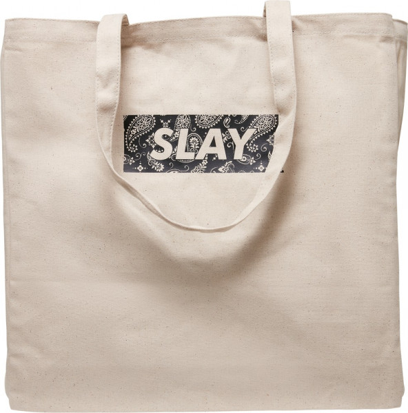Mister Tee SLAY Oversize Canvas Tote Bag Offwhite