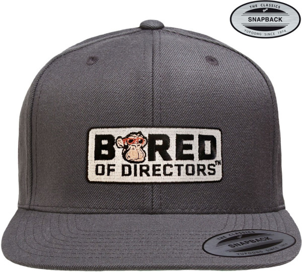 Bored Of Directors Logo Premium Snapback Cap Darkgrey