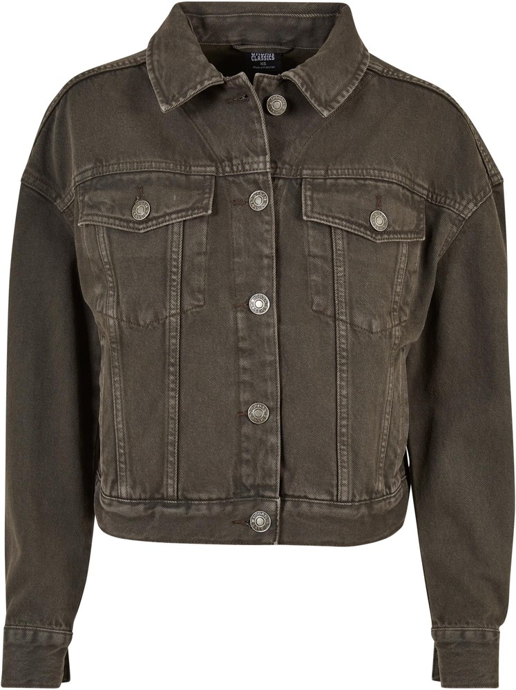 Urban Classics Damen Jeansjacke Ladies Oversized Colored Denim Jacke - Damen