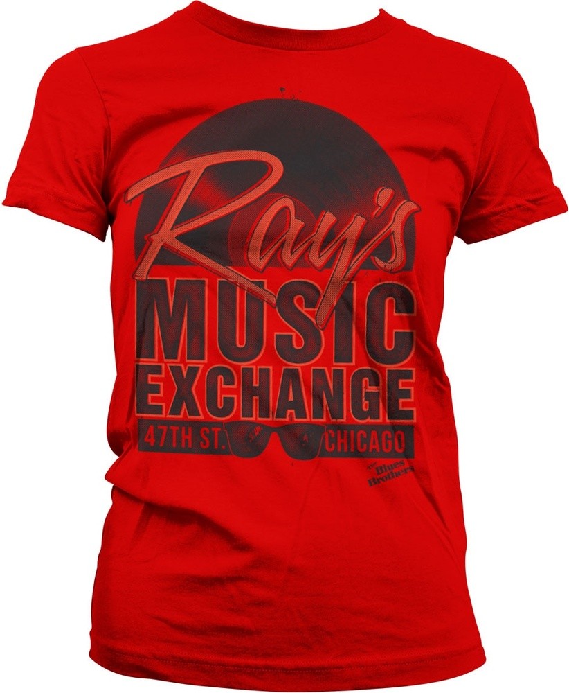 Blaus Brothers Ray's Music Exchange Girly Tee Damen T-Shirt Rot - Damen