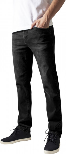 Urban Classics Hose Stretch Denim Pants Black Washed