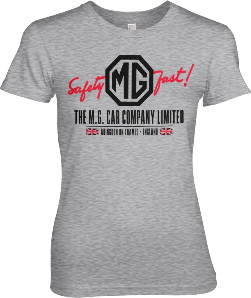 The MG Cars Co. England Girly Tee Damen T-Shirt Heather-Grau - Damen