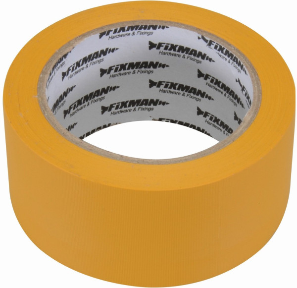 Fixman Absperr- und Klebebänder Gewebe-Klebeband 50 mm x 33 m, gelb