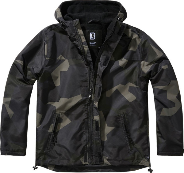 Brandit Herren Jacke Frontzip Windbreaker Darkcamo