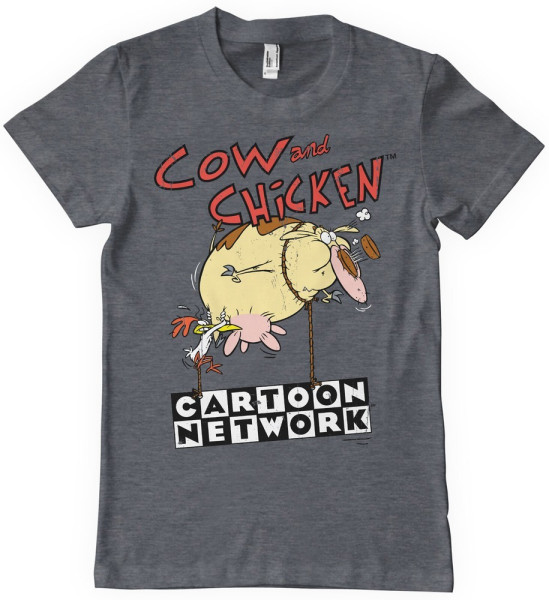 Cow And Chicken Balloon T-Shirt Dark/Heather