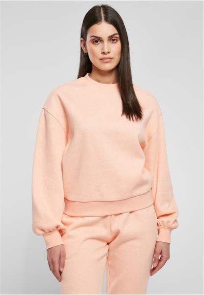 Urban Classics Damen Sweatshirt Ladies Oversized Color Melange Crewneck Papaya Melange