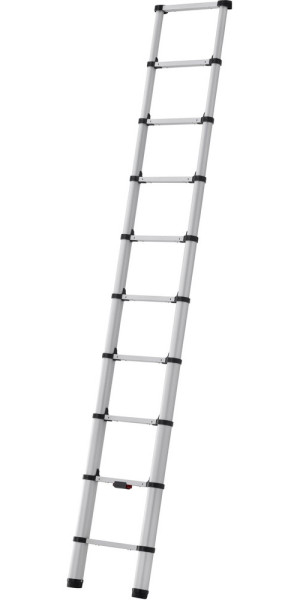 Wibe Werkstattausrüstung Teleskopleiter TL 2,9 10 Stufen 9,0 kg Silber