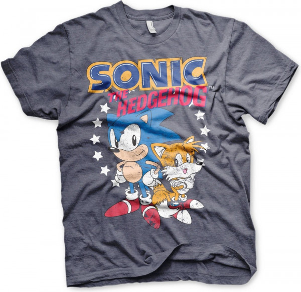 Sonic The Hedgehog Sonic & Tails T-Shirt Navy-Heather