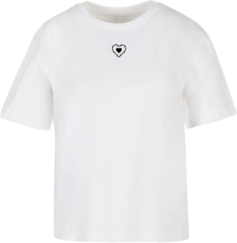 Miss Tee Damen T-Shirt Good Vibes Only Heart Tee MST094 - Damen