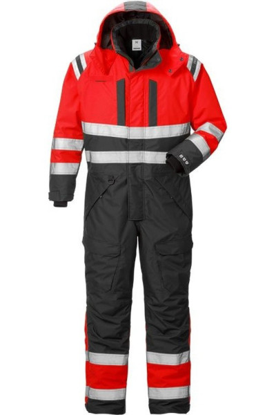Fristads Warnschutz-Overall High Vis Airtech® Winteroverall Kl. 3 8015 GTT Warnschutz-Rot/Schwarz