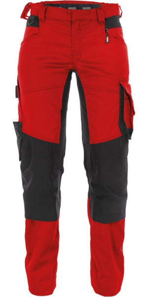 Dassy Arbeitshose mit Stretch und Kniepolstertaschen für Damen Dynax Women PESCO41 Rot/Schwarz