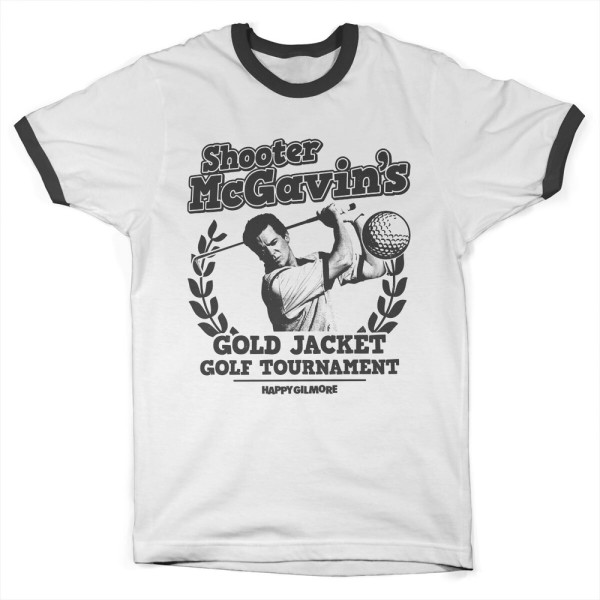 Happy Gilmore T-Shirt Shooter Mcgavins Golf Tournament Ringer Tee UV-51-HG002-H50-10
