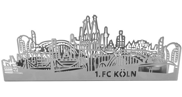 1. FC Köln Teelichthalter Kölsche Skyline Fussball Rot