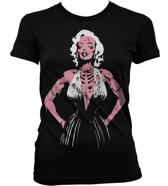 Zombie Monroe Girly T-Shirt Damen Black