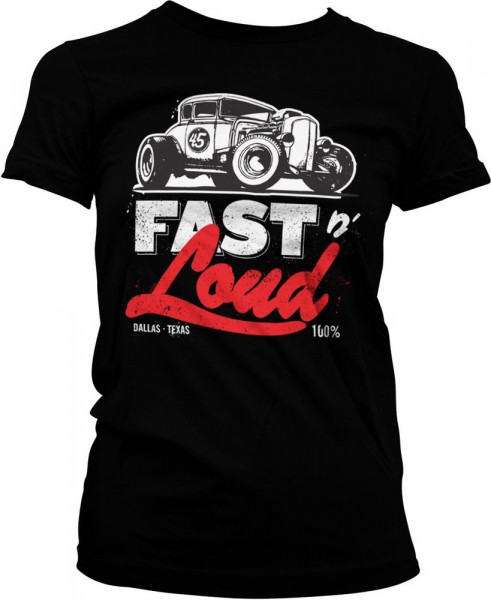 Fast N' Loud Hot Rod Girly Tee Damen T-Shirt Black