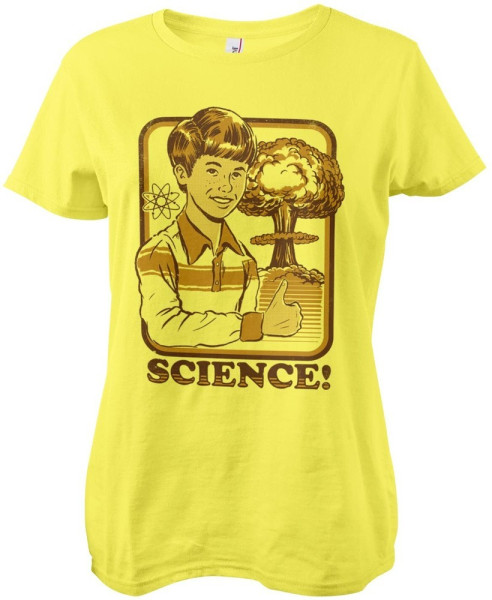 Steven Rhodes Science! Girly Tee Damen T-Shirt Yellow