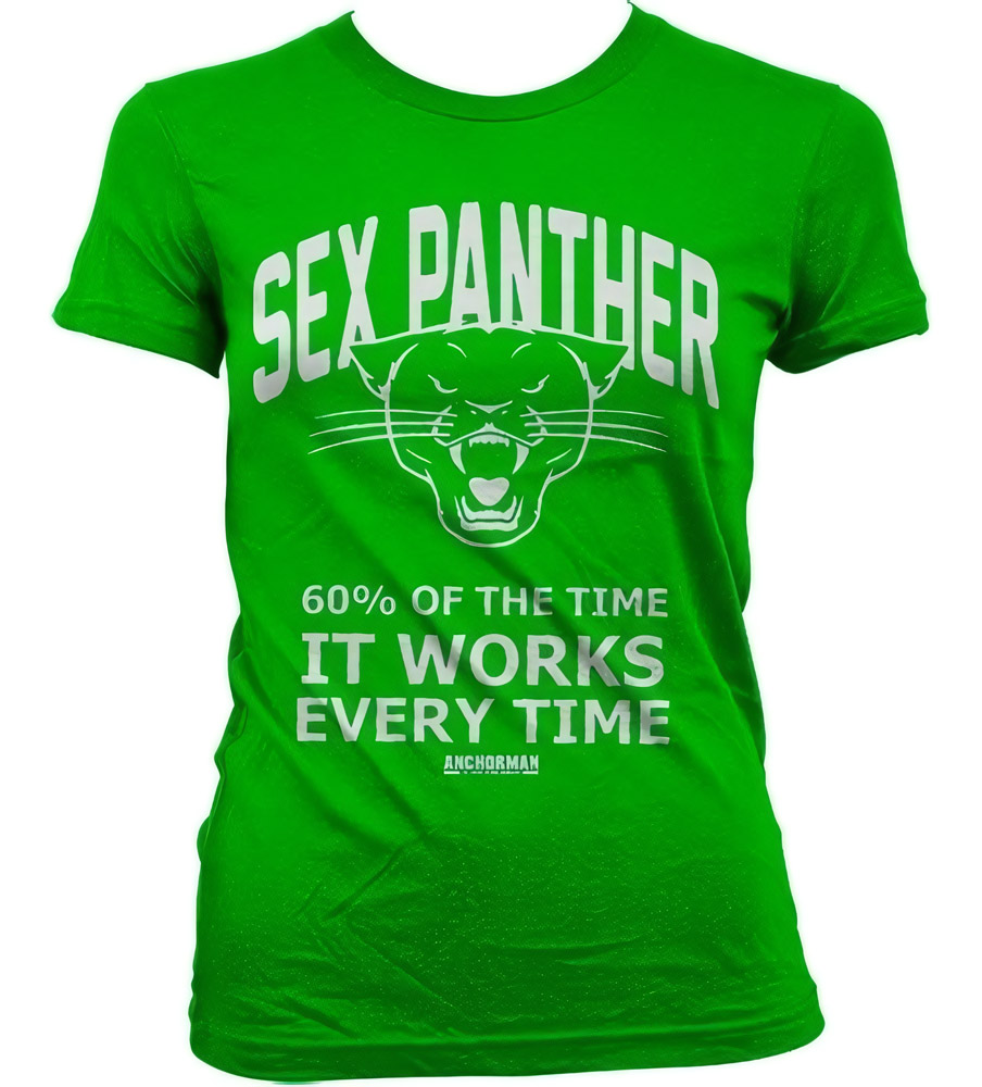 Anchorman Sex Panther Girly Tee Damen T-Shirt Grün - Damen