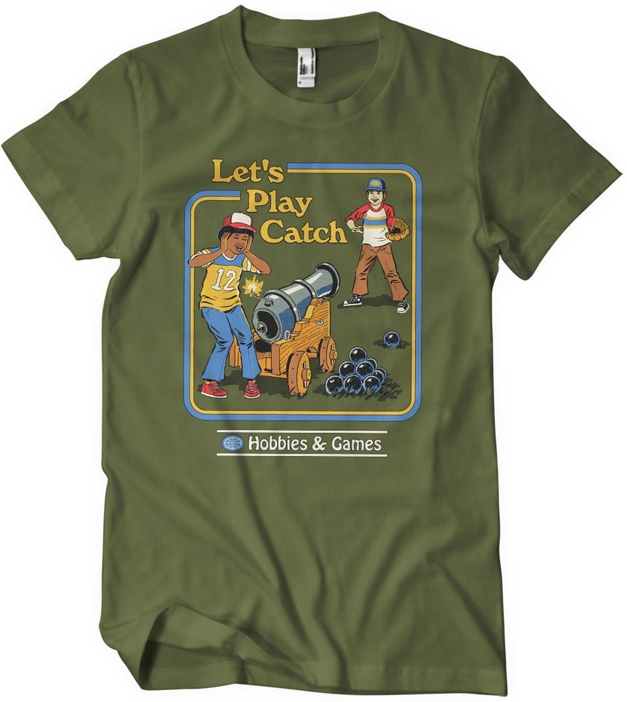 Steven Rhodes Let'S Play Catch T-Shirt Olive - Herren / Unisex