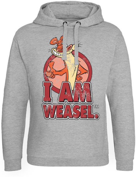 I Am Weasel Epic Hoodie Heathergrey