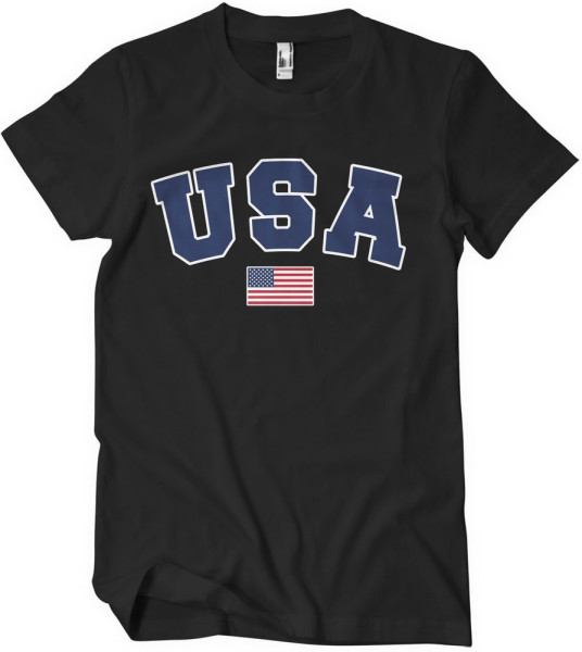 USA Varsity T-Shirt Black